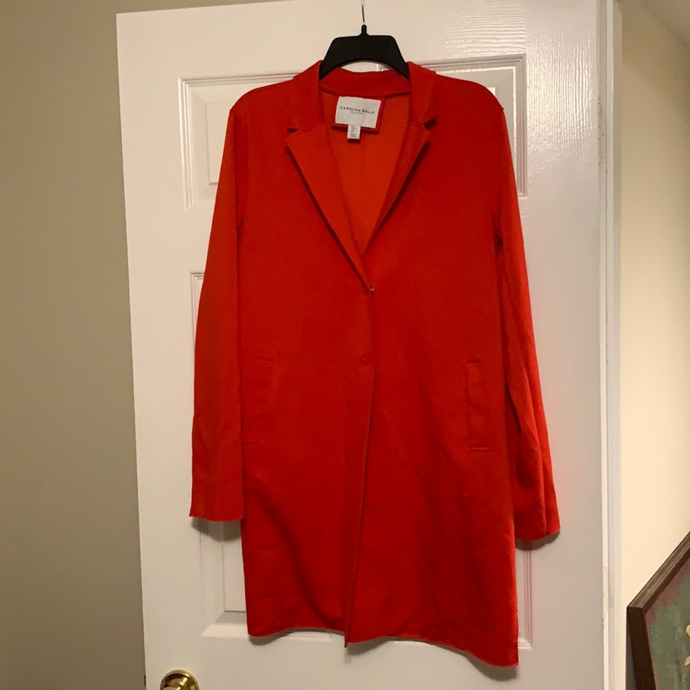Bright Red Blazer Style Jacket